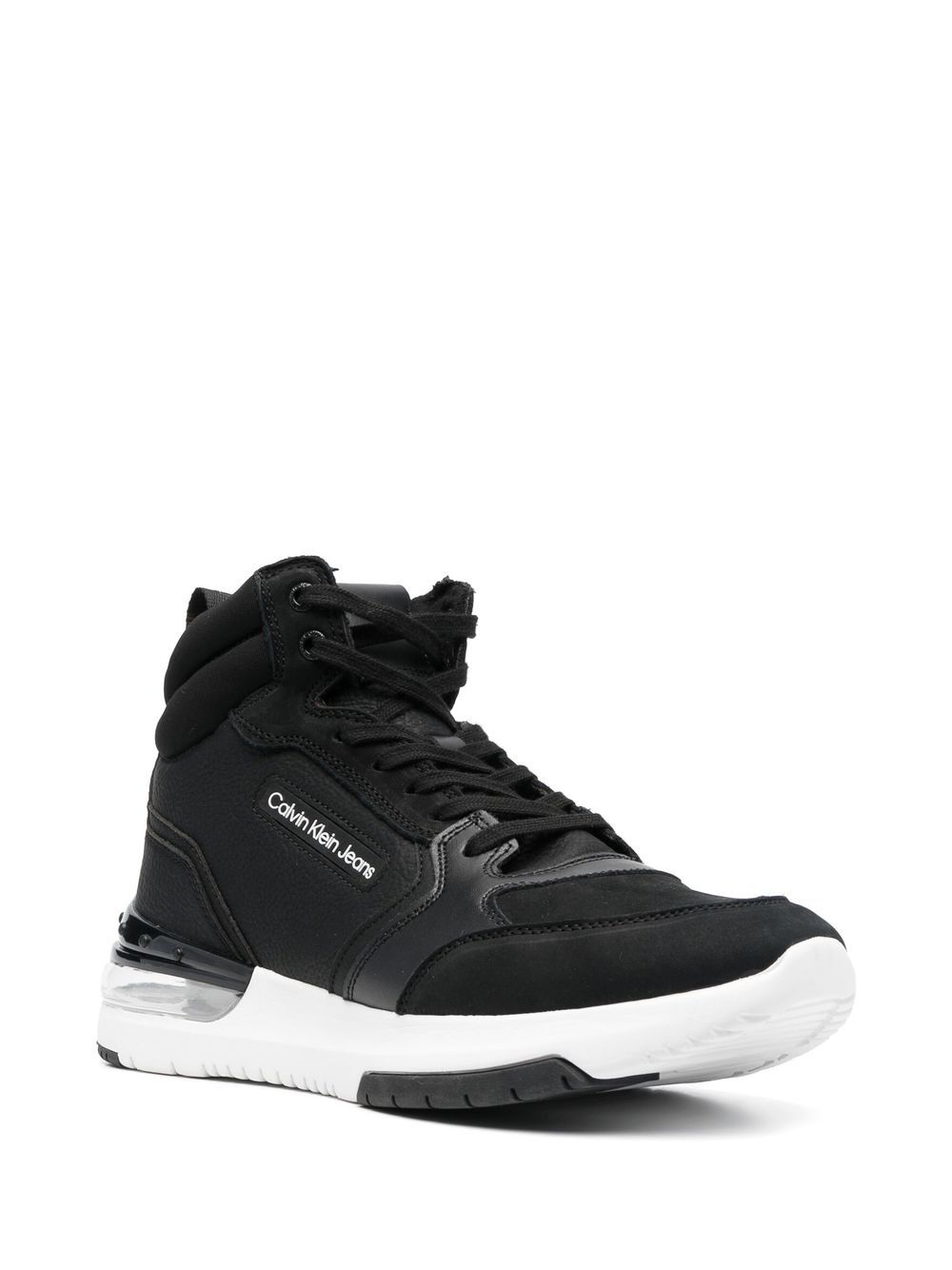 Shop Calvin Klein Logo-detail Sporty Runner Boots In Bds Black