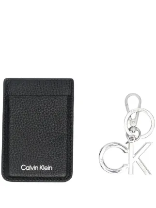 Calvin Klein logo charm Leather Wallet Farfetch