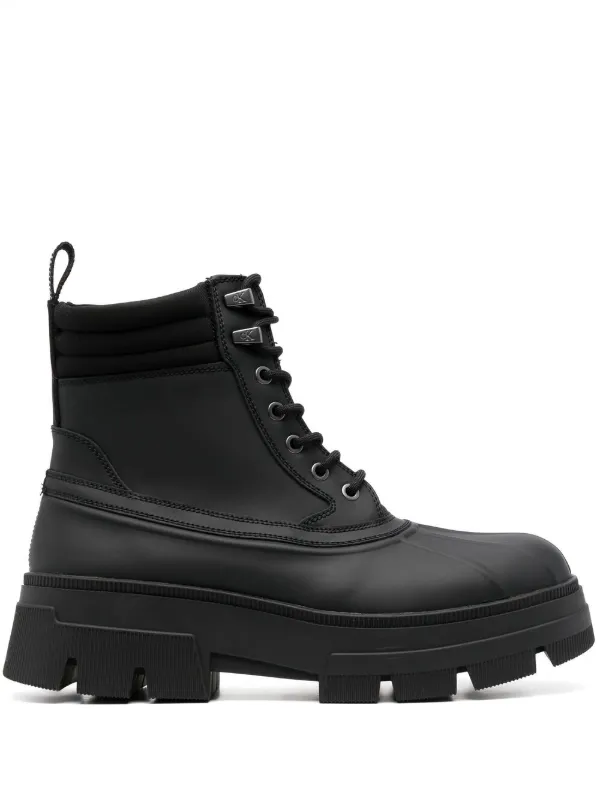 Calvin klein best sale men's boots leather