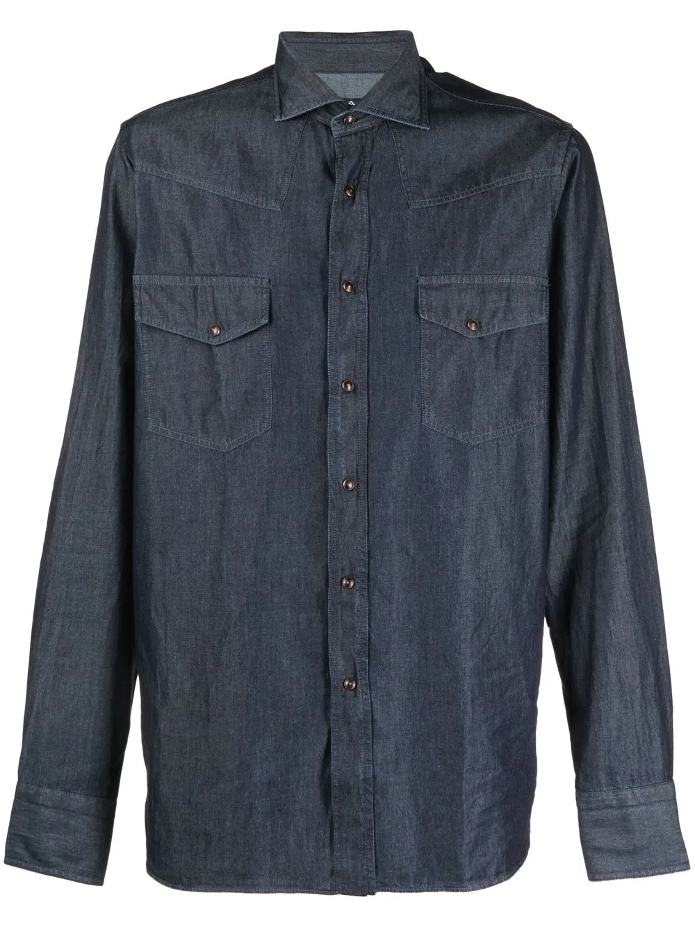 Tagliatore Gregory long-sleeve Denim Shirt - Farfetch