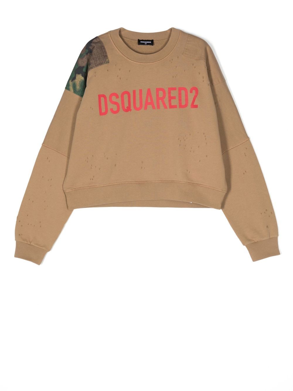 

Dsquared2 Kids sudadera con logo estampado y efecto envejecido - Neutro