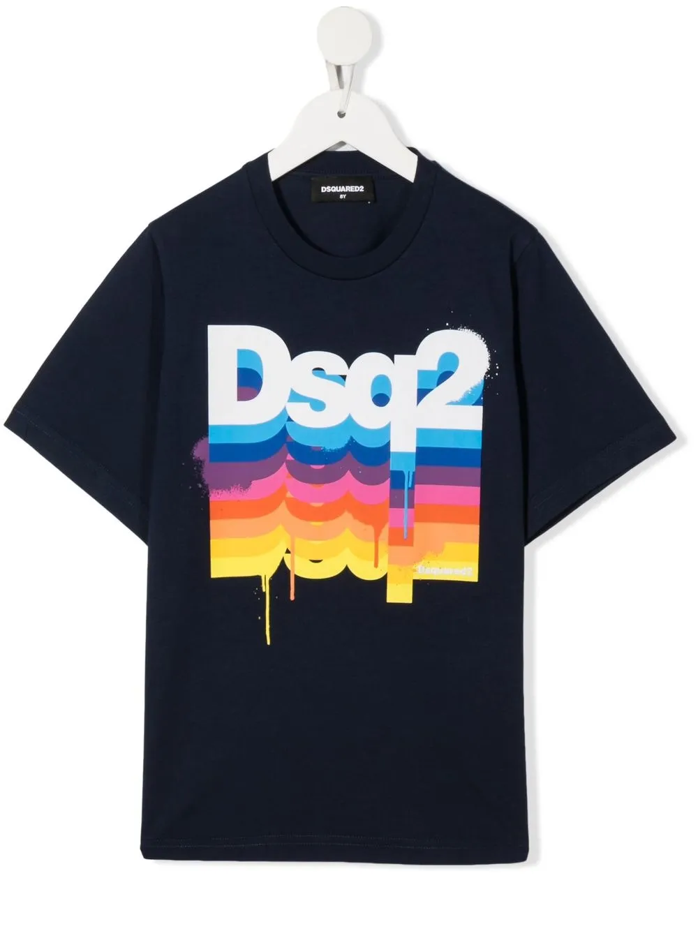 

Dsquared2 Kids TEEN paint-splatter-logo-print Tshirt - BLUE