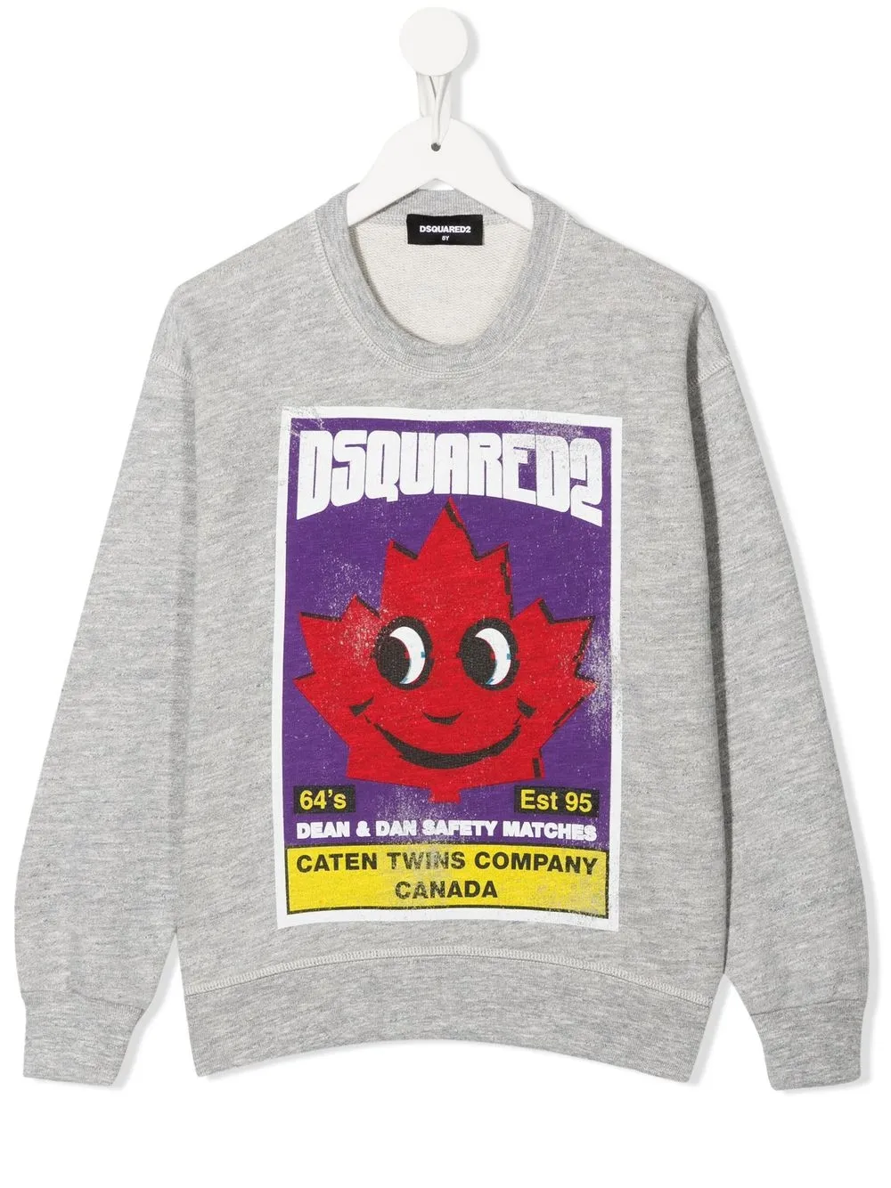 

Dsquared2 Kids logo-print detail mélange sweatshirt - DQ911