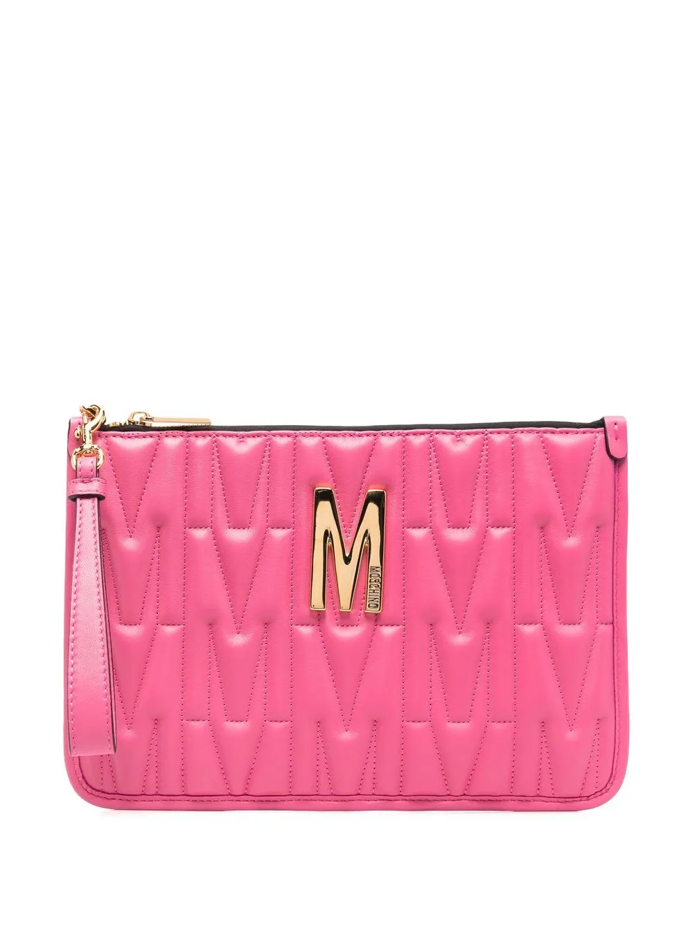 

Moschino bolsa de mano con logo - Rosado