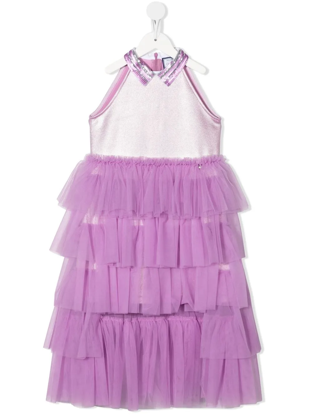 

Simonetta tiered tulle party dress - Purple