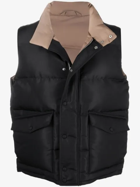 Alexander McQueen logo-print puffer gilet