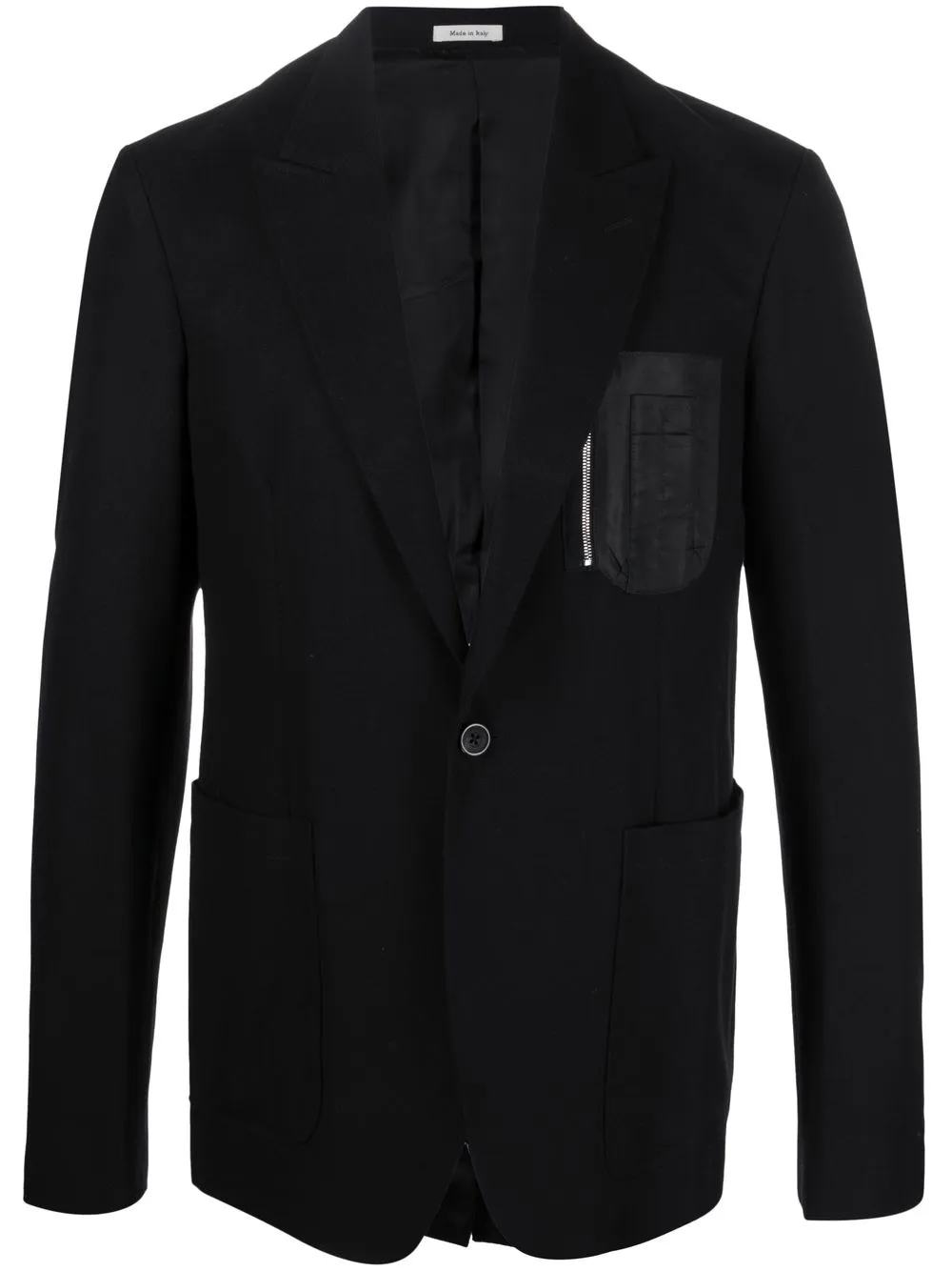 

Alexander McQueen blazer con bolsillo y cierre - Negro