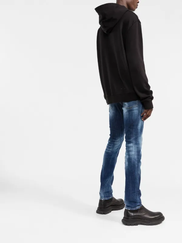 DSQUARED2 ダークグレー スキニージーンズ ダメージ加工 40