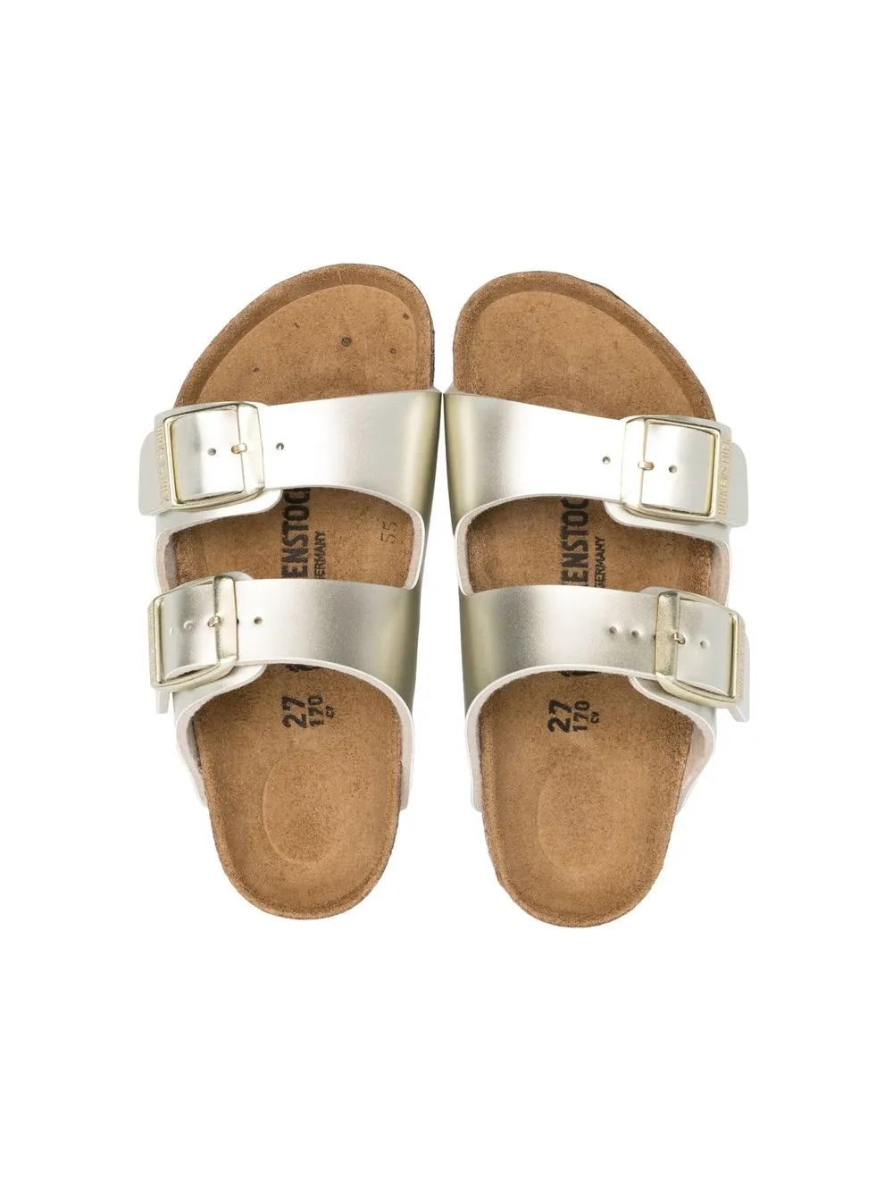  Birkenstock Kids Arizona Pantoletten   Gold 