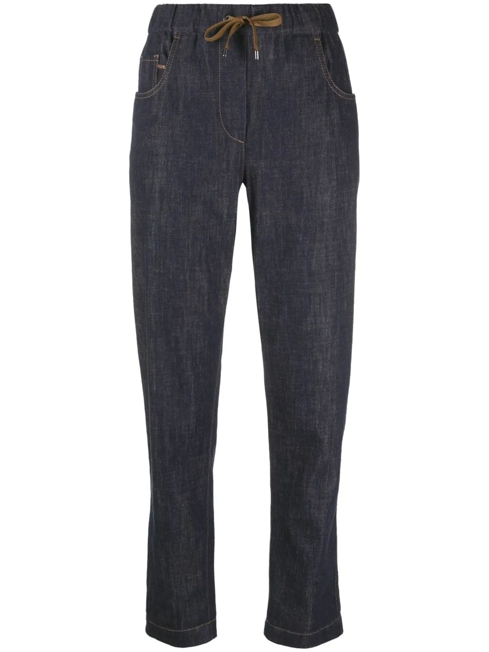 

Brunello Cucinelli pantalones con cordones en la pretina - Azul
