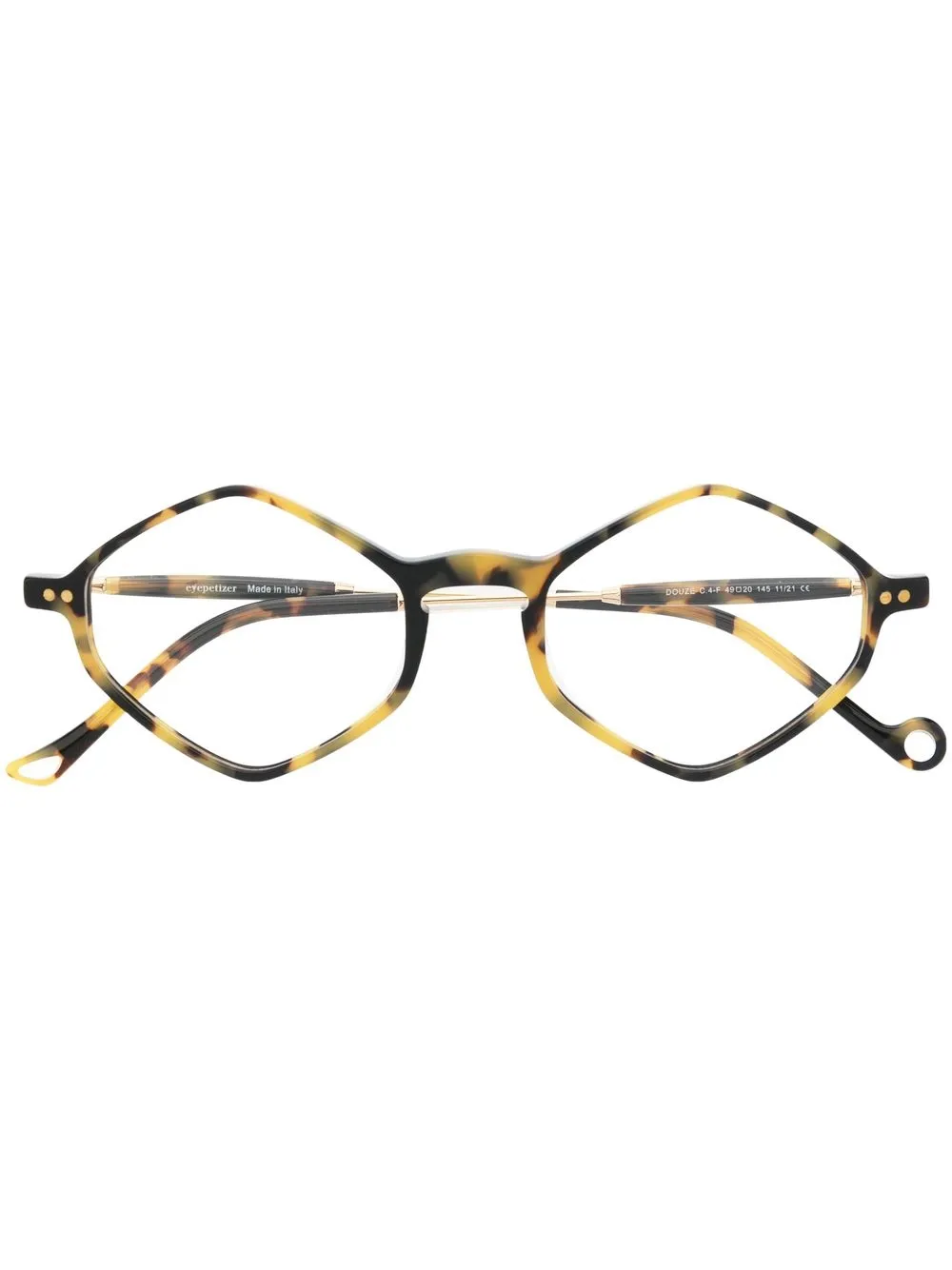 

Eyepetizer Douze geometric-frame glasses - Yellow