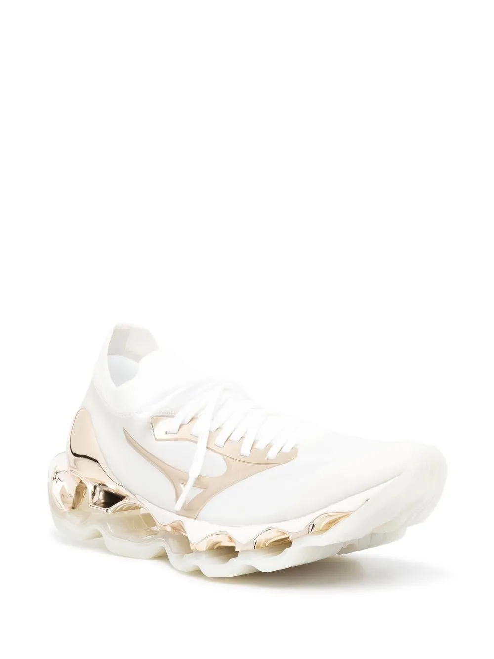  Mizuno X Sorayama Wave Prophecy Sneakers   Weiß 
