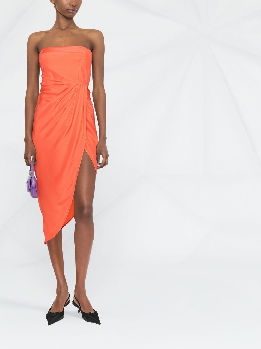 GAUGE81 Strapless jurk - Oranje