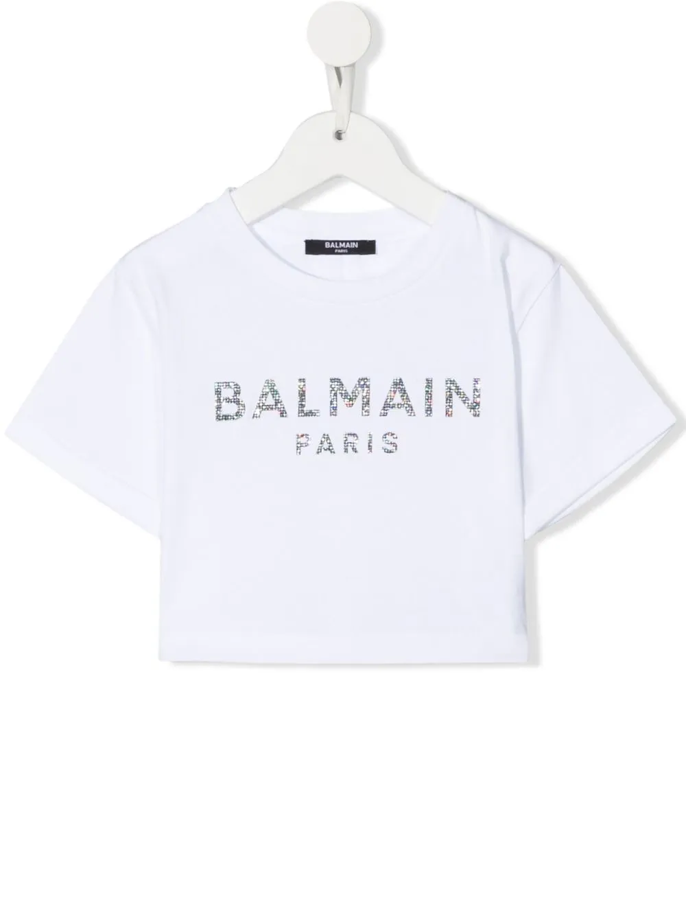 

Balmain Kids playera con logo estampado - Blanco