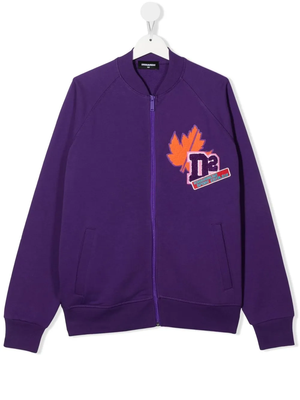 

Dsquared2 Kids chamarra bomber con detalle de parche - Morado