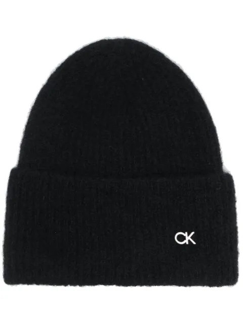 Calvin Klein logo-print knitted beanie