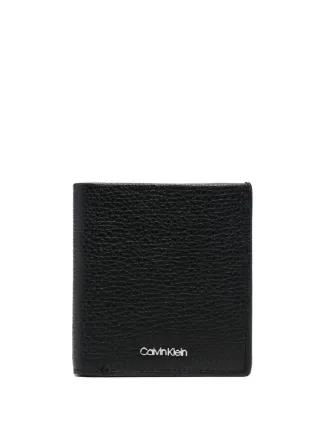 Calvin Klein Grained Leather Wallet Black FARFETCH ZA