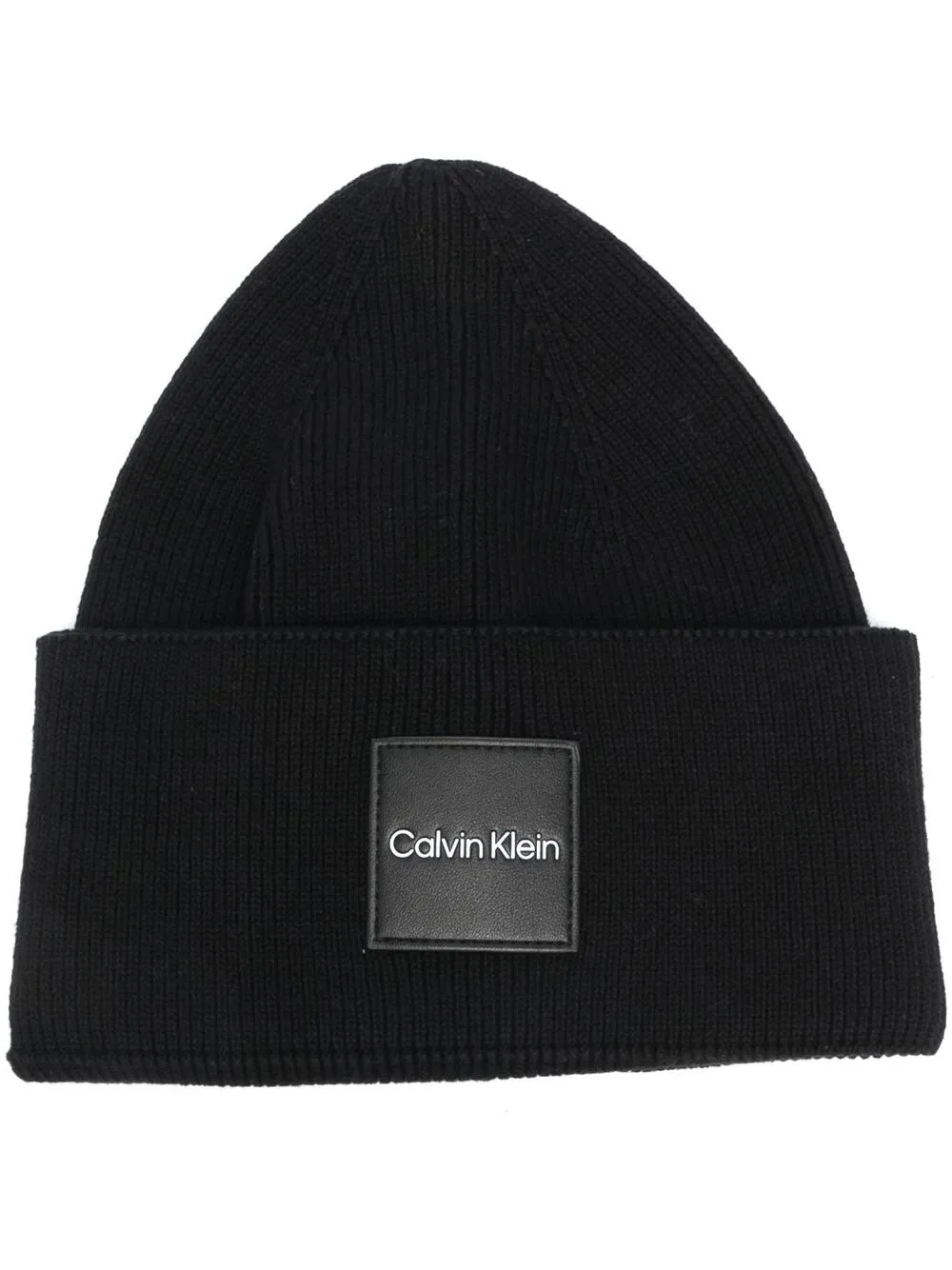 

Calvin Klein gorro tejido con parche del logo - Negro