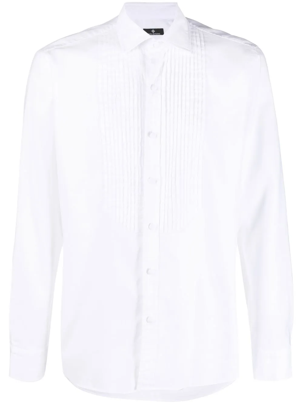 

Tagliatore camisa con pechera plisada - Blanco