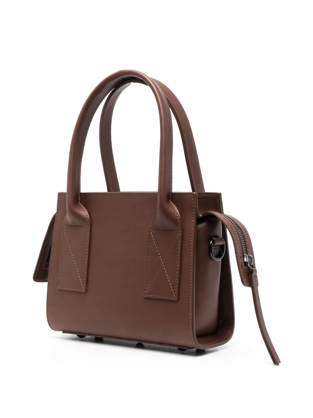  Marsèll Logo-detail Leather Tote Bag - Brown 