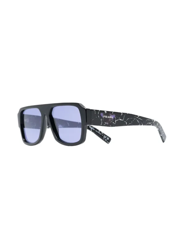 PRADA EYEWEAR スクエアフレーム サングラス Prada Eyewear スクエアフレーム サングラス | ブルー | FARFETCH JP