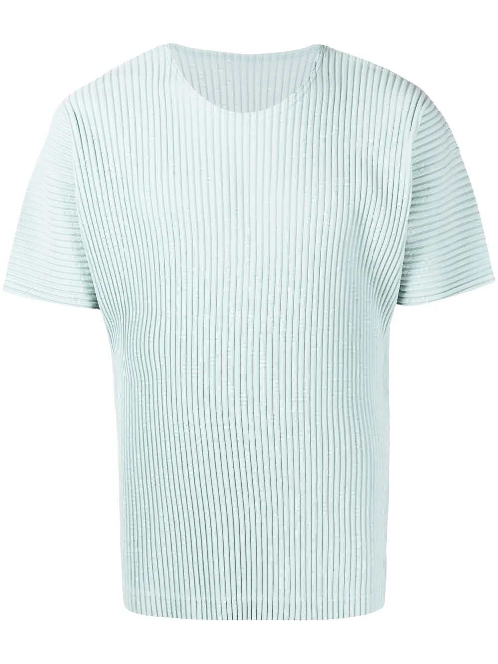 

Homme Plissé Issey Miyake top plisado manga corta - Azul