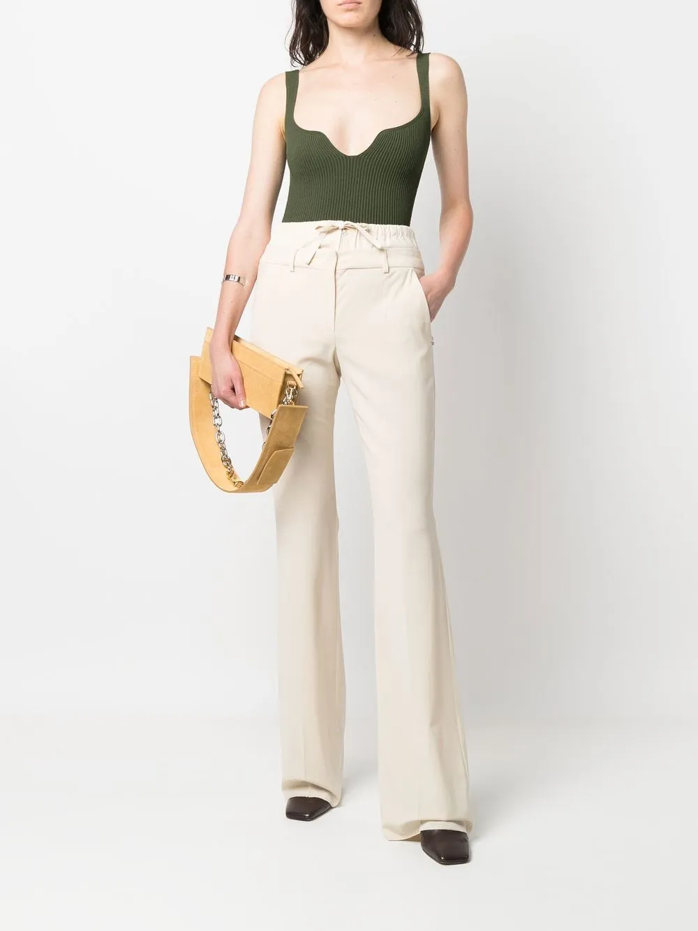 Sportmax High waist broek - Beige