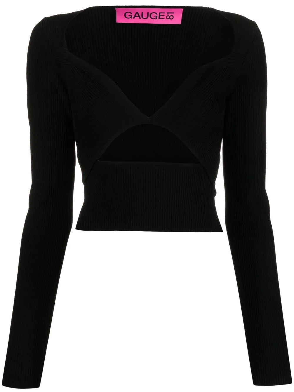 

GAUGE81 cropped long-sleeve top - Black