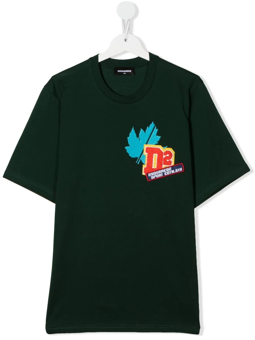 

Dsquared2 Kids TEEN patch-detail cotton T-Shirt - Green