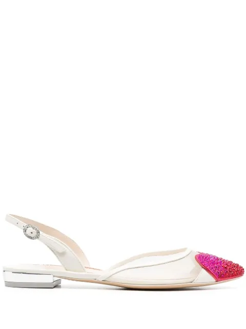 Sophia Webster Amora heart-print ballerinas