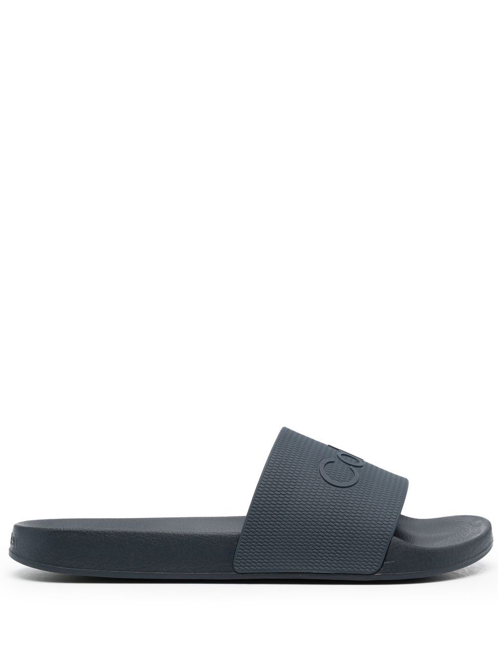 debossed-logo open-toe slides