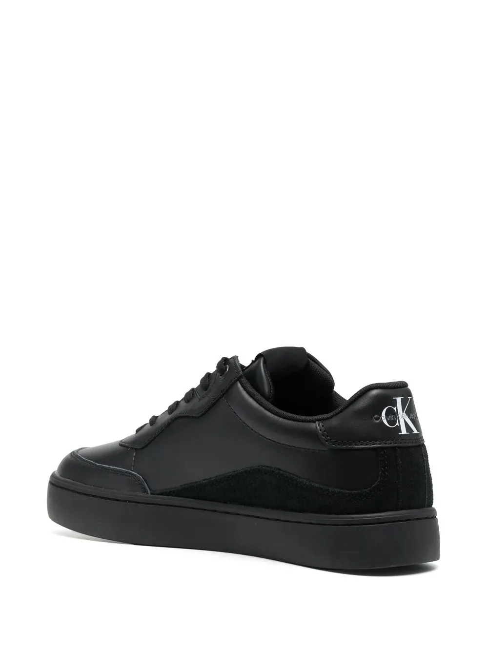 Shop Calvin Klein Jeans Est.1978 Cupsole Lace-up Leather Sneakers In Black