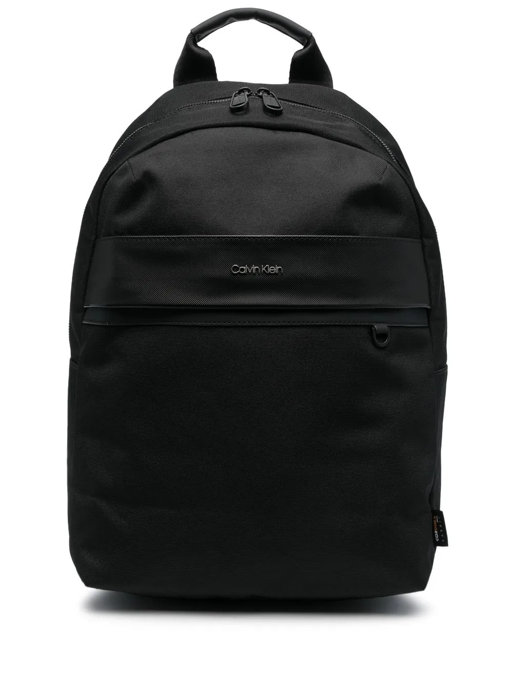 

Calvin Klein logo-plaque detail backpack - Black