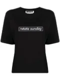 ROTATE BIRGER CHRISTENSEN Aster logo T-shirt - Black