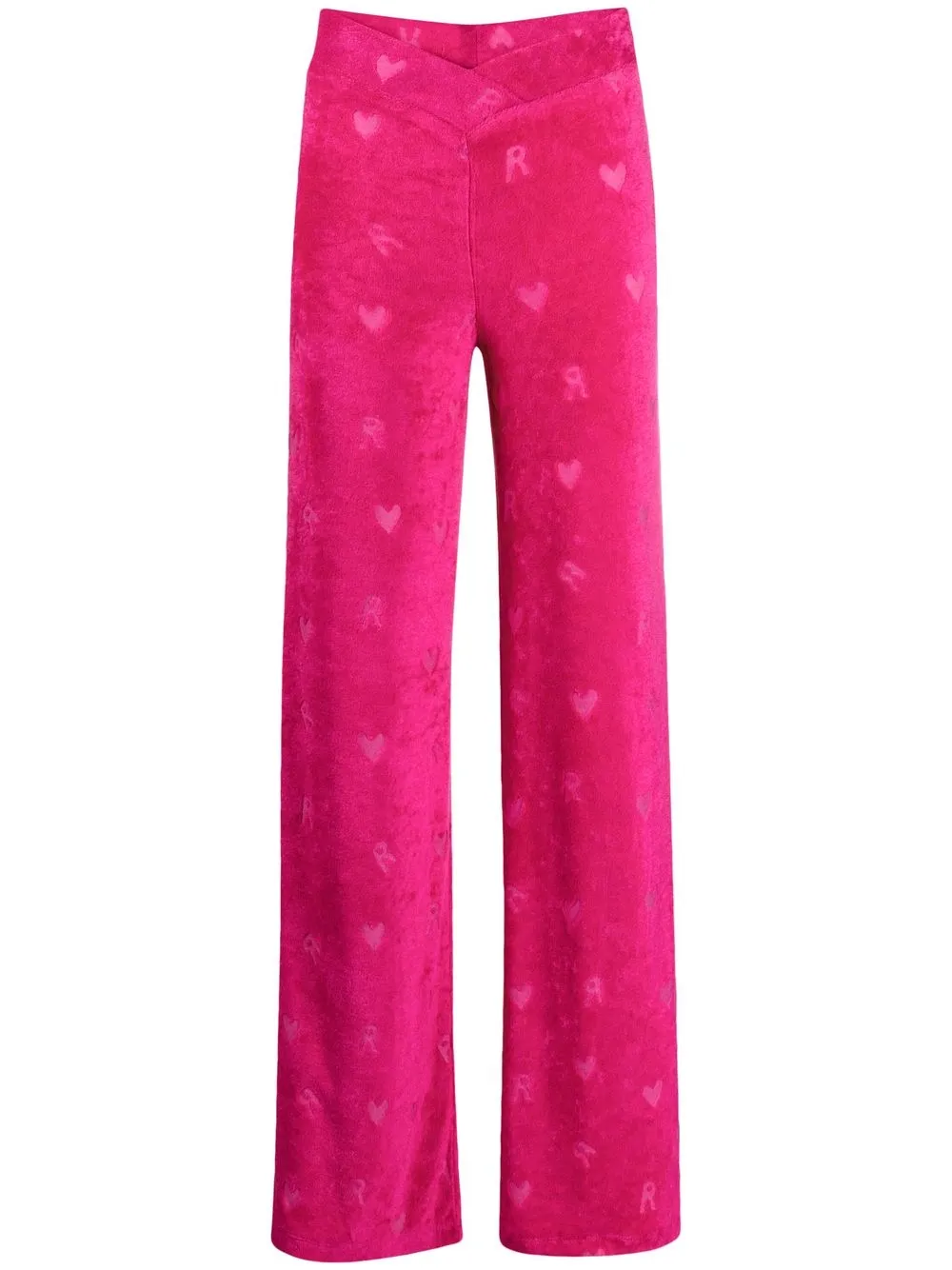 

ROTATE heart-motif high-waisted trousers - Pink