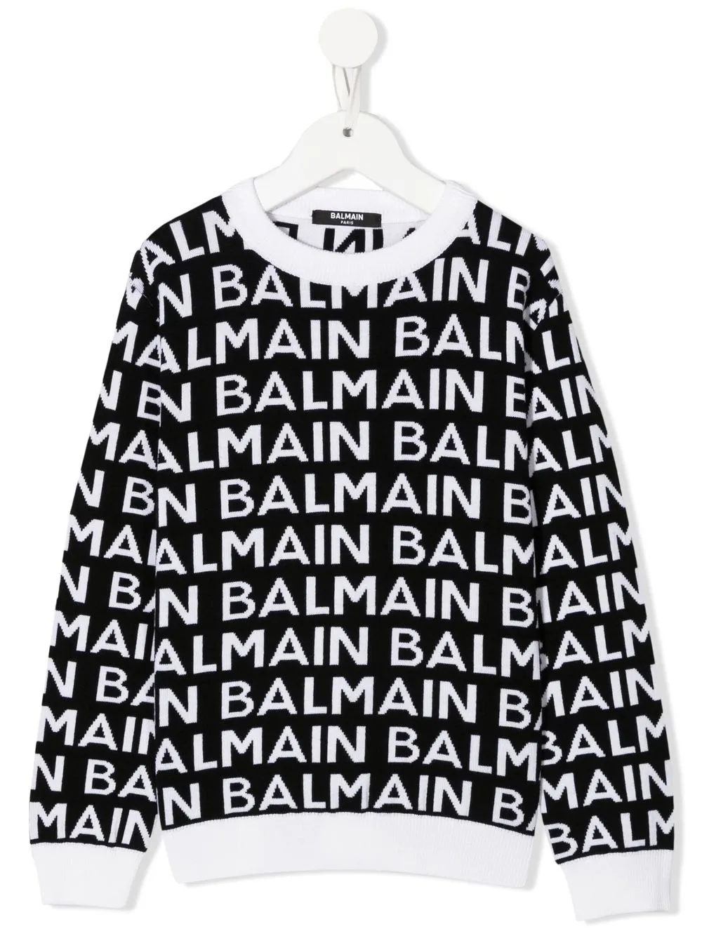 

Balmain Kids suéter con logo estampado - Negro