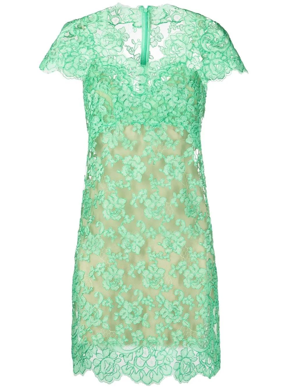 

Ermanno Scervino vestido corto con encaje floral - Verde
