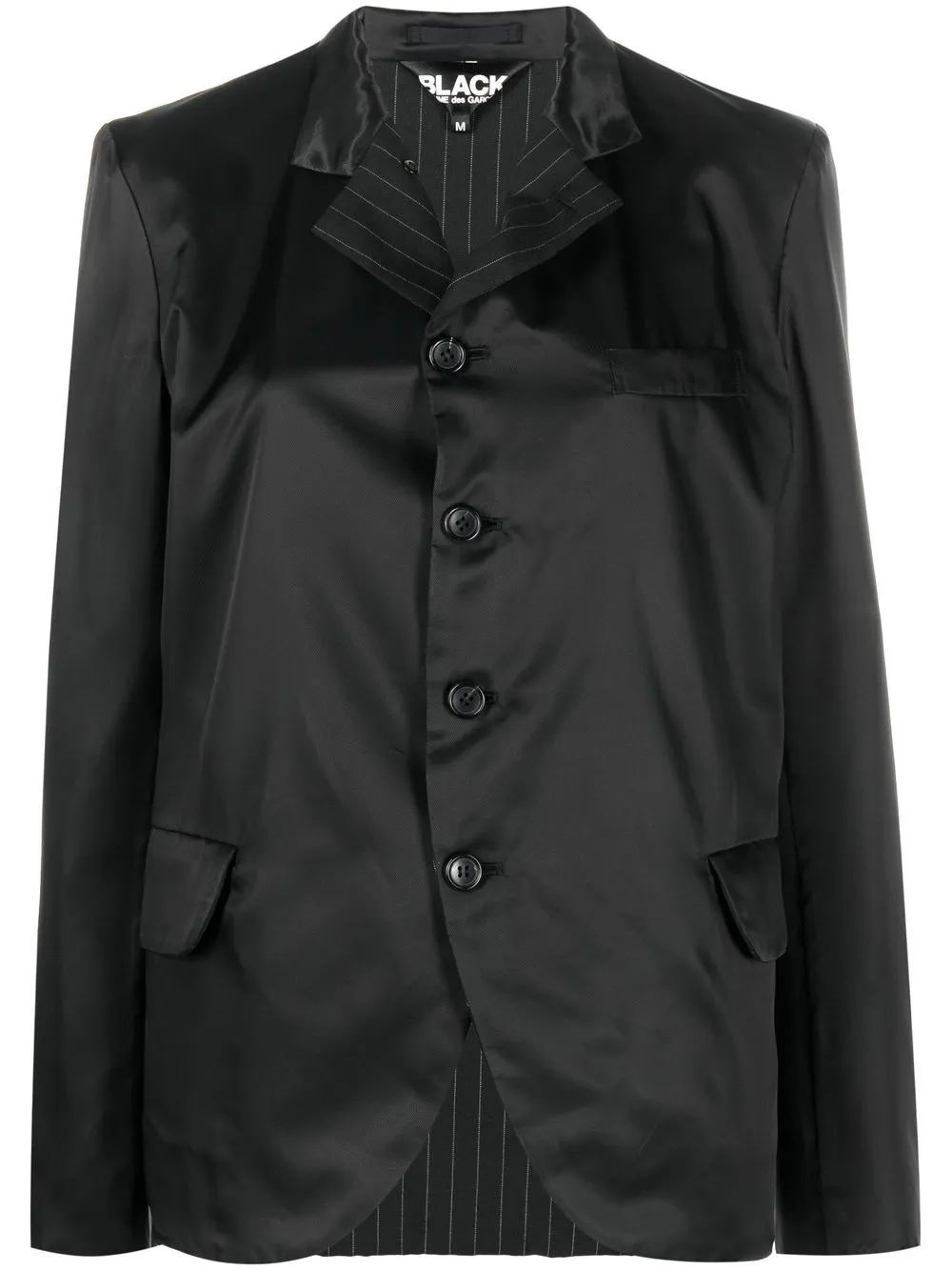Black Comme Des Garçons blazer con botones - Negro