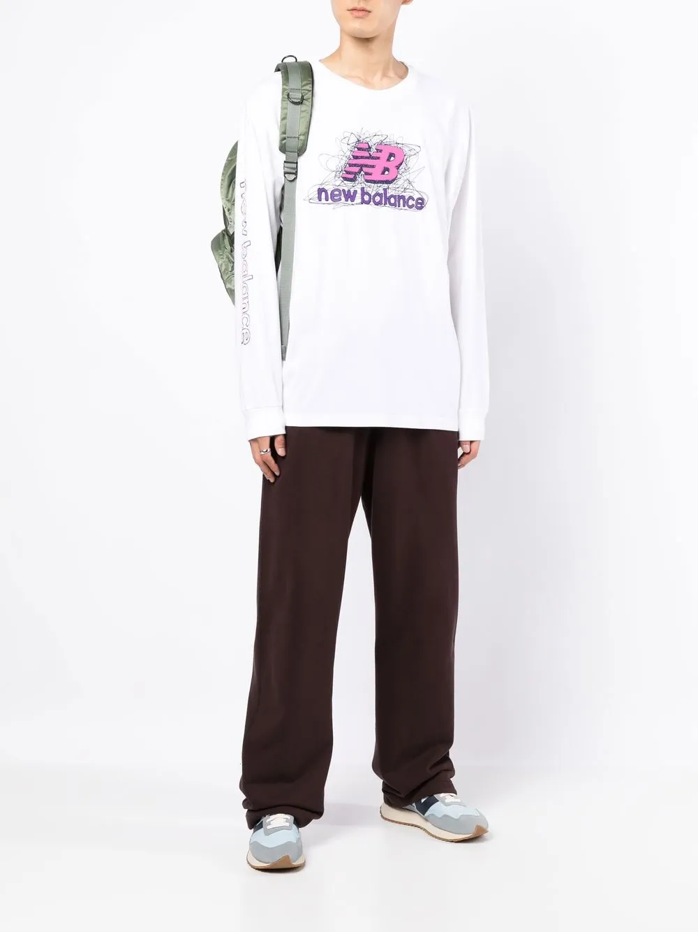New Balance T-shirt met lange mouwen - Wit