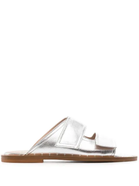 Scarosso Karen metallic slide sandals