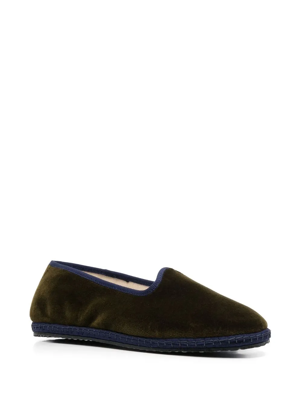 Scarosso Valentina fluwelen slippers - Groen