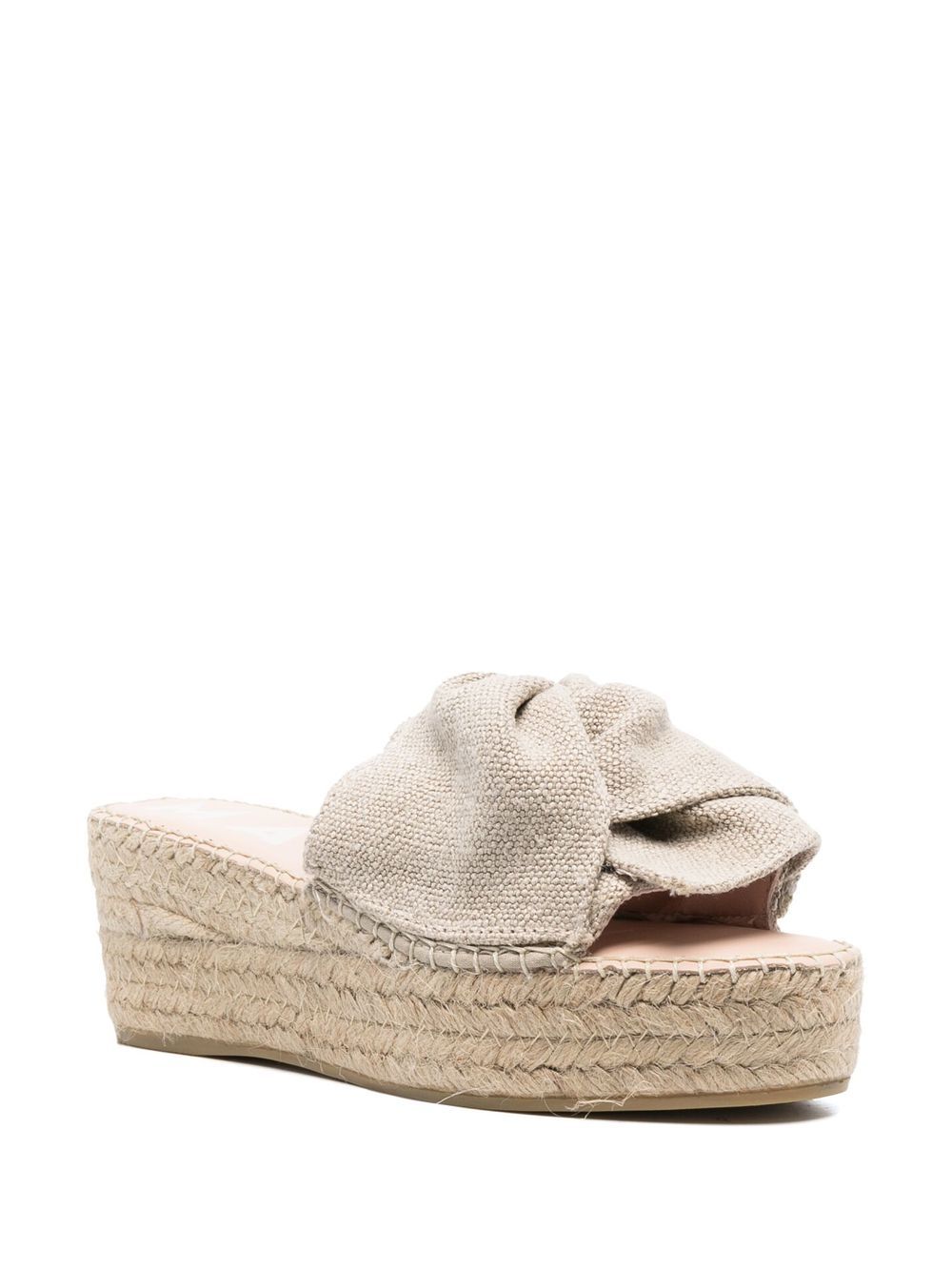 Manebi Havana espadrilles met plateauzool - Beige