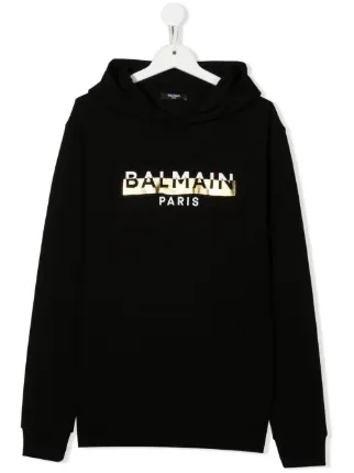 Balmain Kids ロゴ パーカー | ブラック | FARFETCH JP