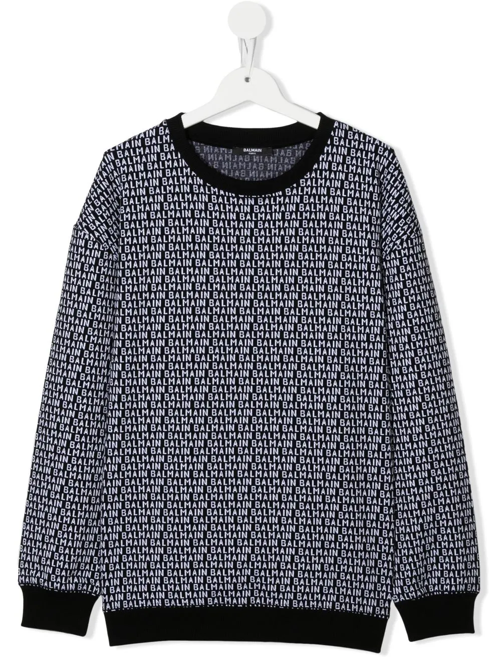 

Balmain Kids suéter con logo estampado - Negro