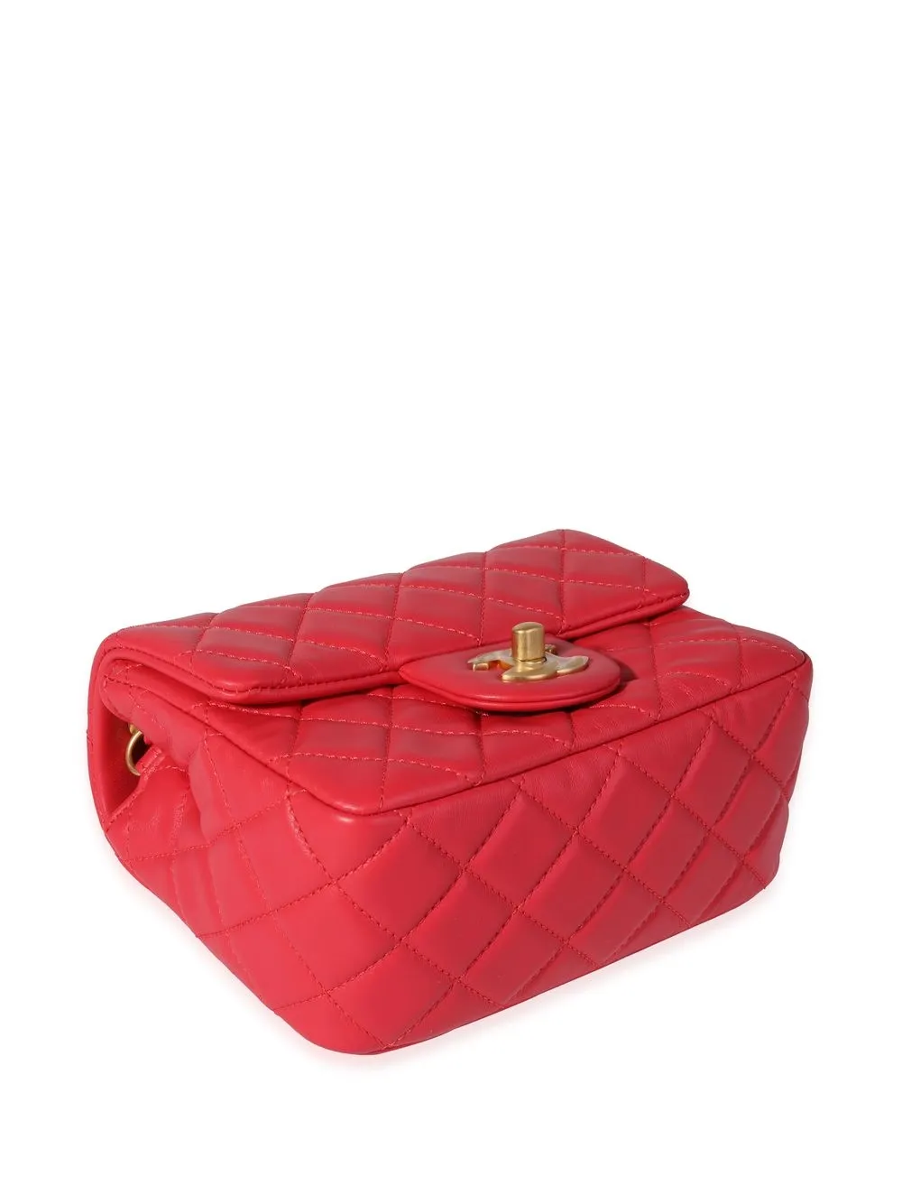 Preowned Chanel Mini Classic Flap Crossbody Bag In Red ModeSens