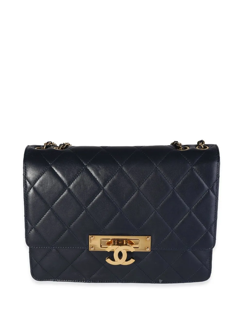 

Chanel Pre-Owned bolsa de hombro con cierre del logo - Azul