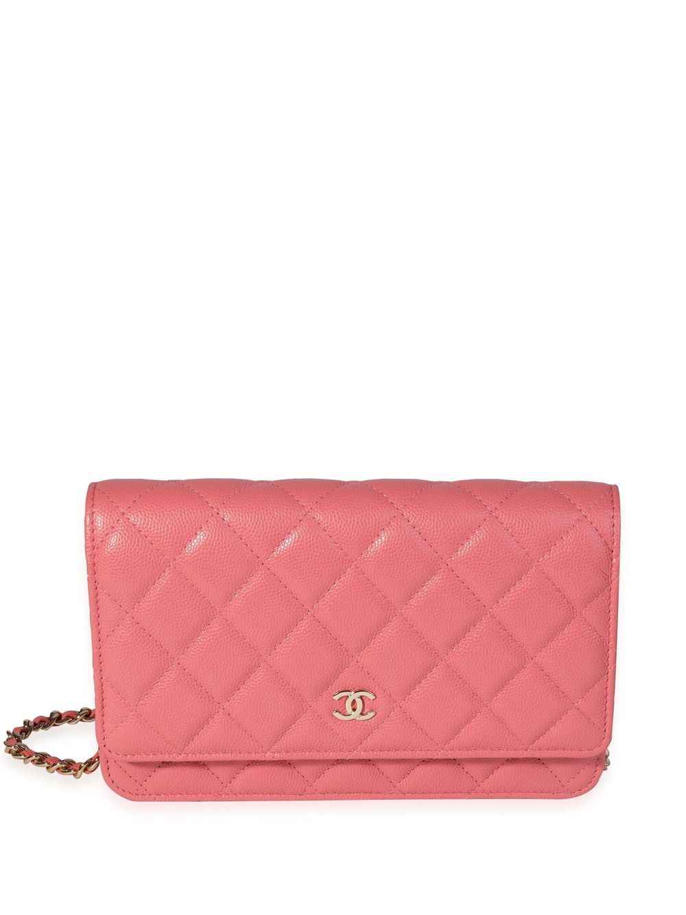Chanel Pre-Owned CC diamond-quilted wallet-on-chain