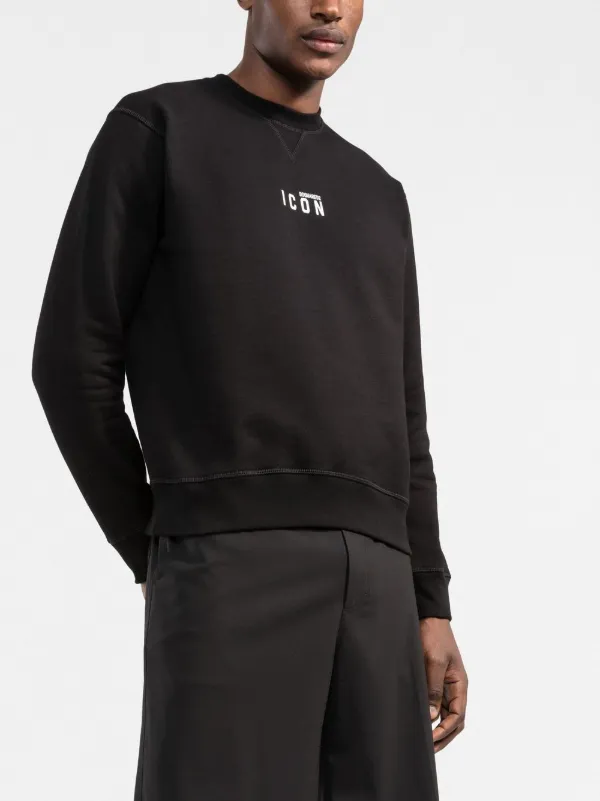DSQUARED2 ICONロゴ入りブラックセーター DSQUARED2 Icon Cotton Sweatshirt | Black | FARFETCH