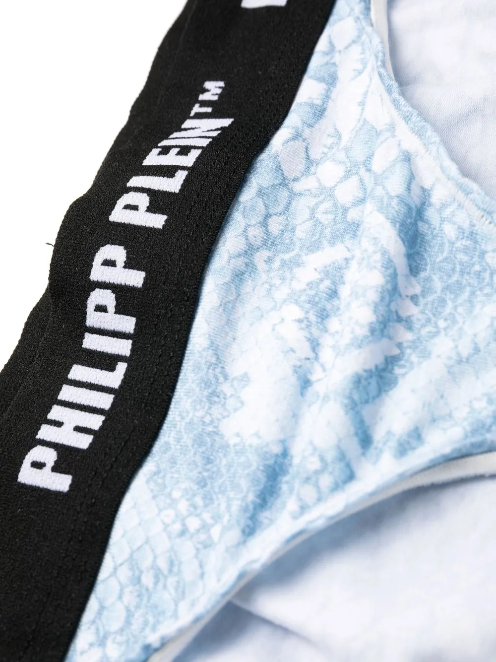 Philipp Plein Slip met logoband Blauw