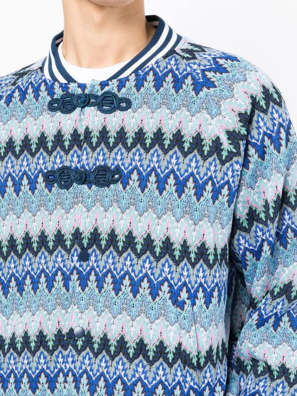 CLOT crochet-knit Baseball Jacket 